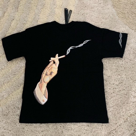 Amiri Cigarette Smoke Logo T-Shirt Black Men’s Size Large - Picture 2 of 2